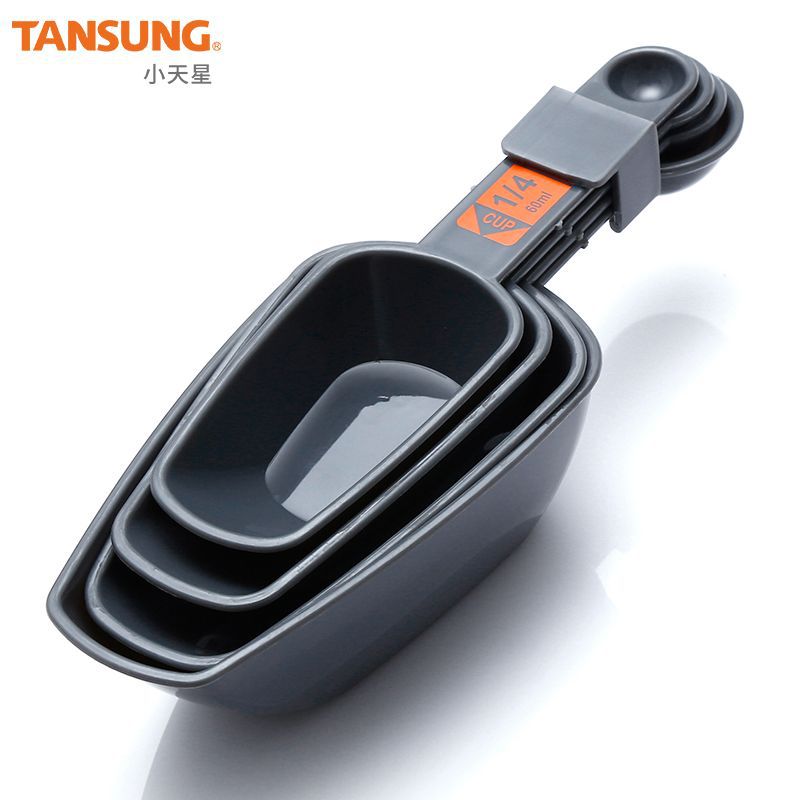 Plastic Measuring Spoon With Scale Coffee Measuring Spoon Double-head Measuring Spoon Four-piece Kitchen Baking Measuring Spoon Set