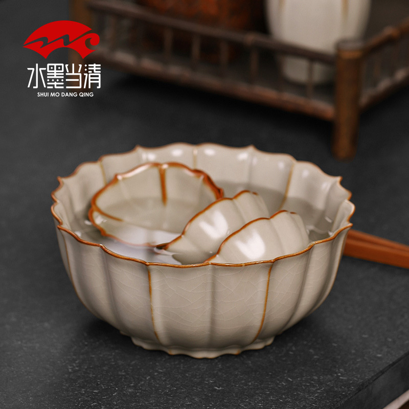 Ruyao Tea Washer Large Extra Large Cup Hand Wash Simple Japanese Zen Tea Ceremony Household Water Pot Ceramic Kung Fu Tea Set