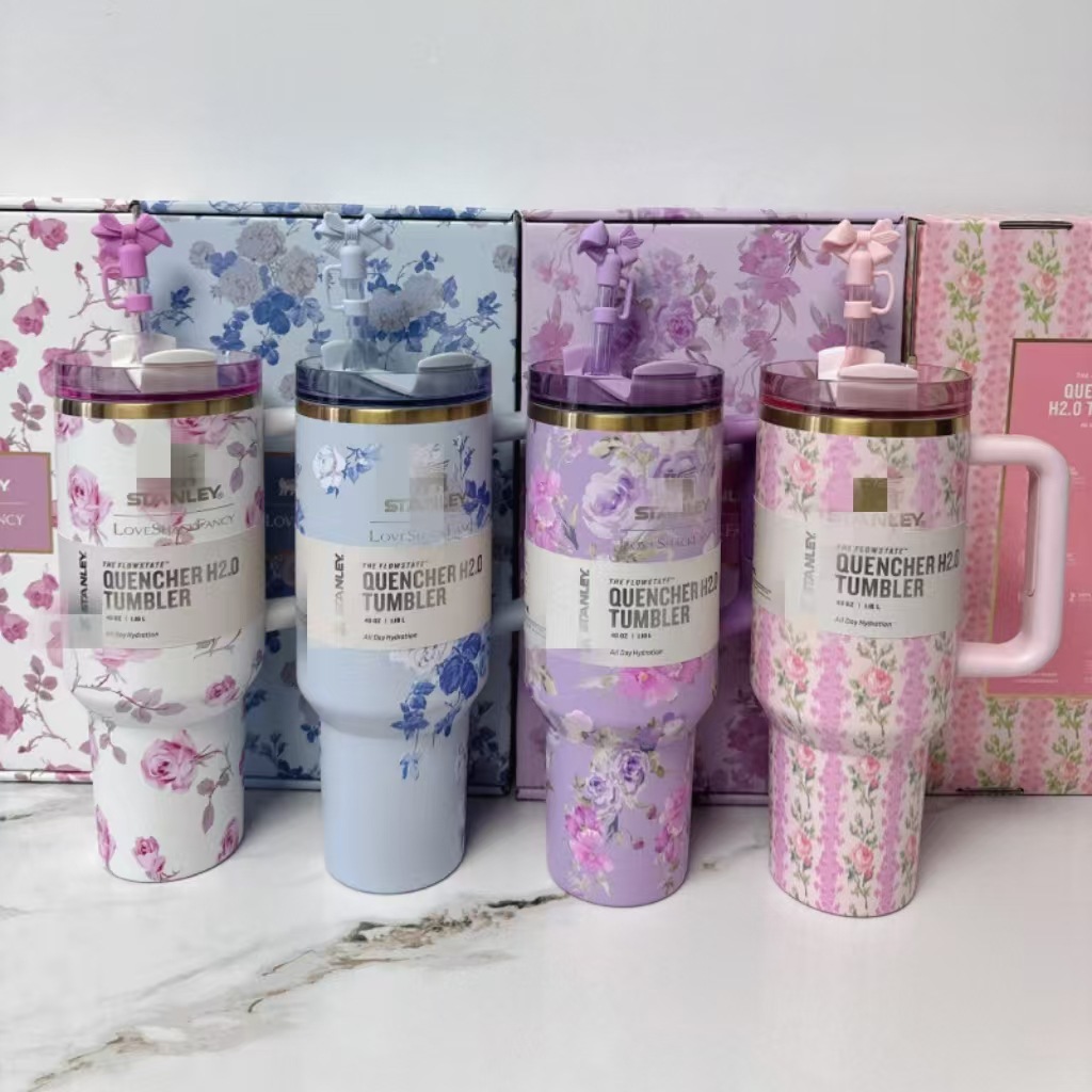 Stanley Quencher H2.0 Gen 2 40oz Stainless Steel Tumbler With Handle & Straw - Vacuum Ulated Cup 304 Stainless Steel