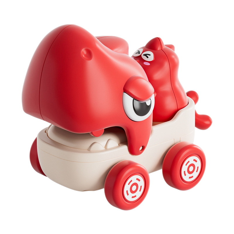 Creative Linkage Pull-String Dinosaur Toy Car Cartoon Shark Triceratops Kindergarten Gift Pull-String Car Children's Toy