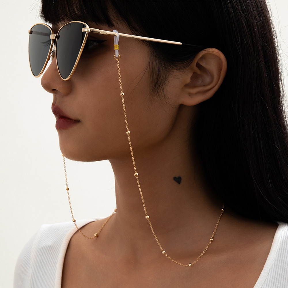 European And American Glasses Accessories, Fashionable And Simple Pearl Glasses Chain, Hanging Neck Anti-Falling Glasses Rope