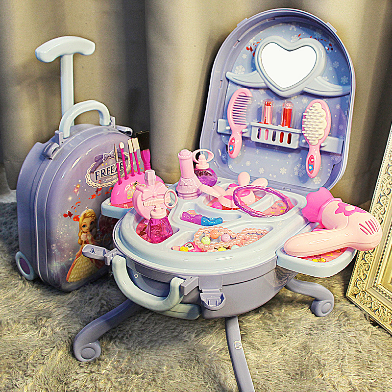 Play House Set Children's Dressing Table Toys Girls Kindergarten Suitcase Birthday Gift Toys