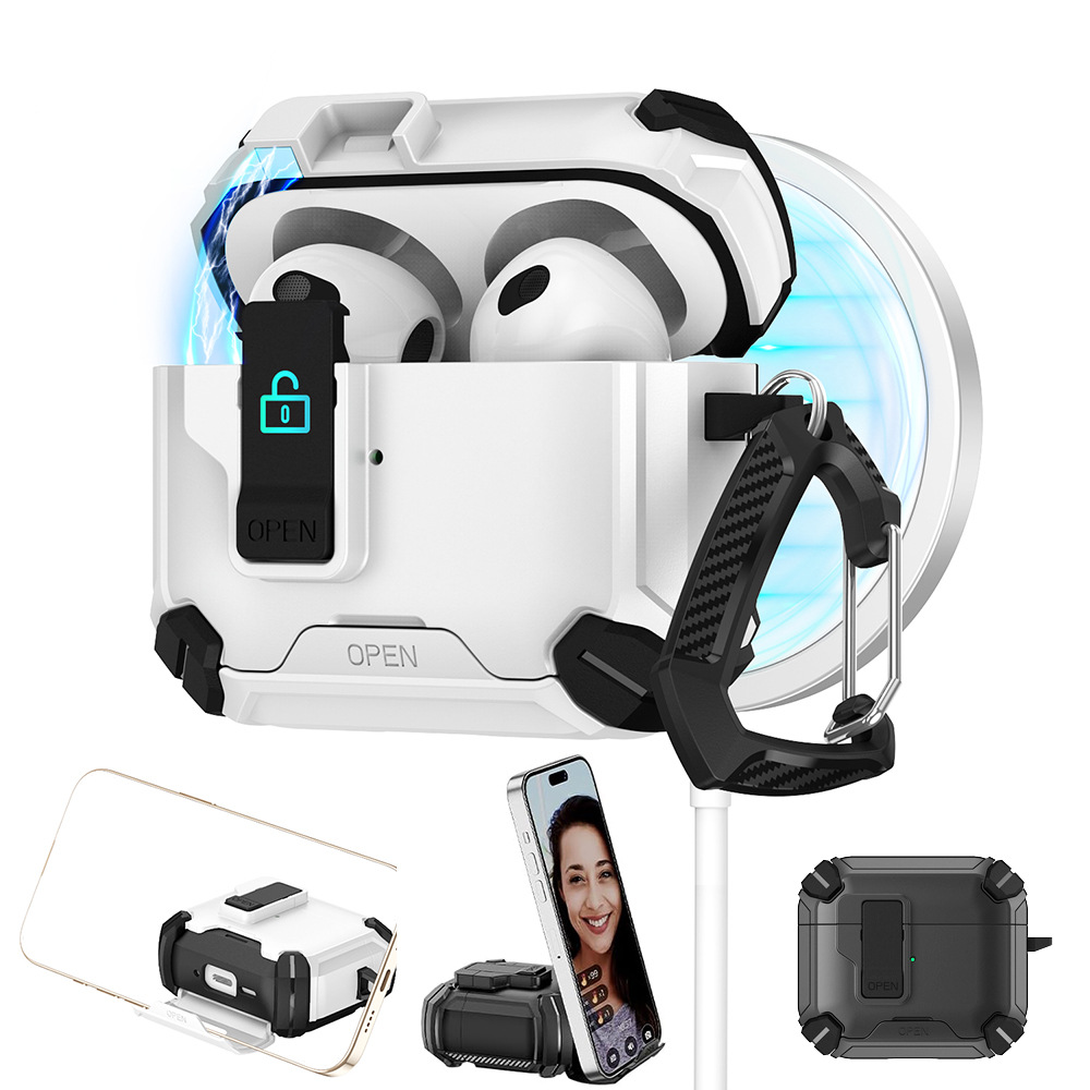 Airpodspro3 Protective Case AirPods 4Th Generation Protective Case Apple Mobile Phone Holder Pop-Up Earphone Case