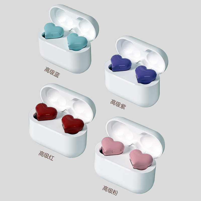 Casual Heartbuds Japanese Heart-Shaped In-Ear Bluetooth Headset With Long Battery Life Wireless Headset Digital