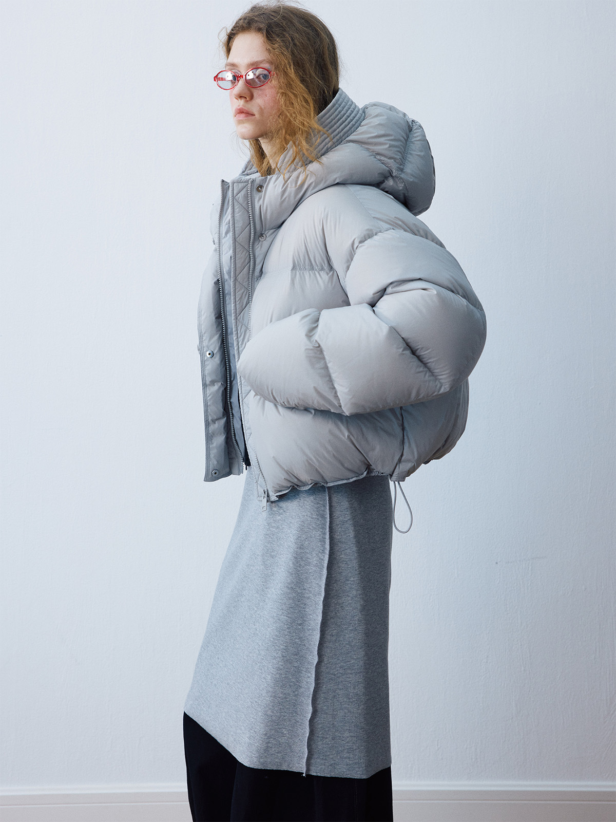 Casual Hooded Floral White Duck Down Puff Jacket