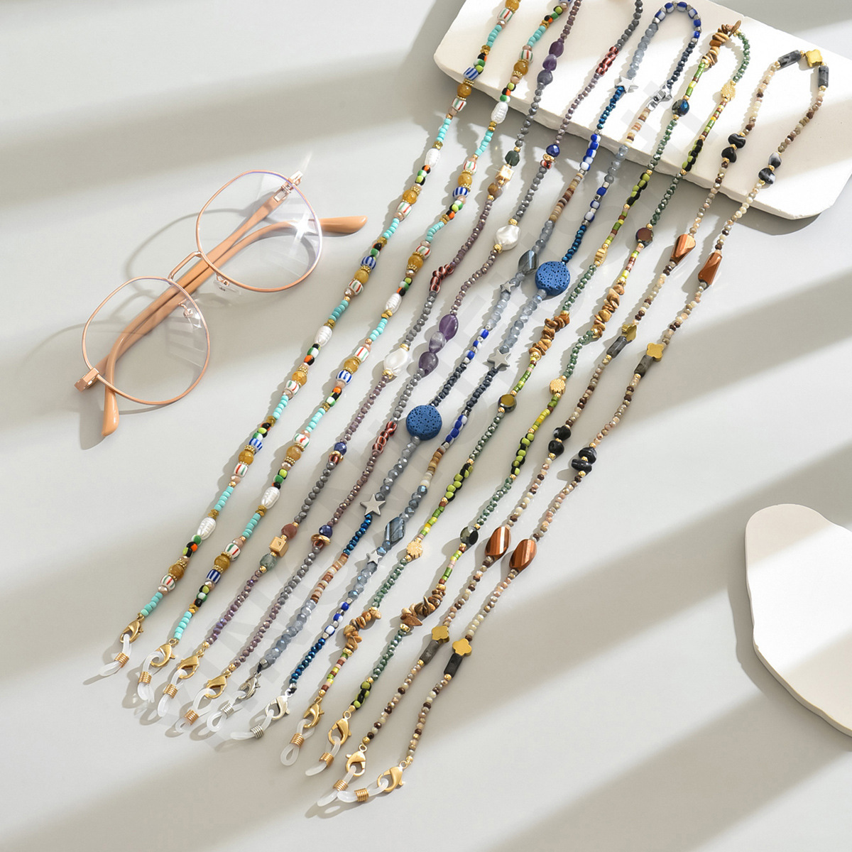 Glasses Chain Neck Anti-lost Glasses Chain Joker Photo Simple Colorful Non-slip Sunglasses Sunglasses Chain