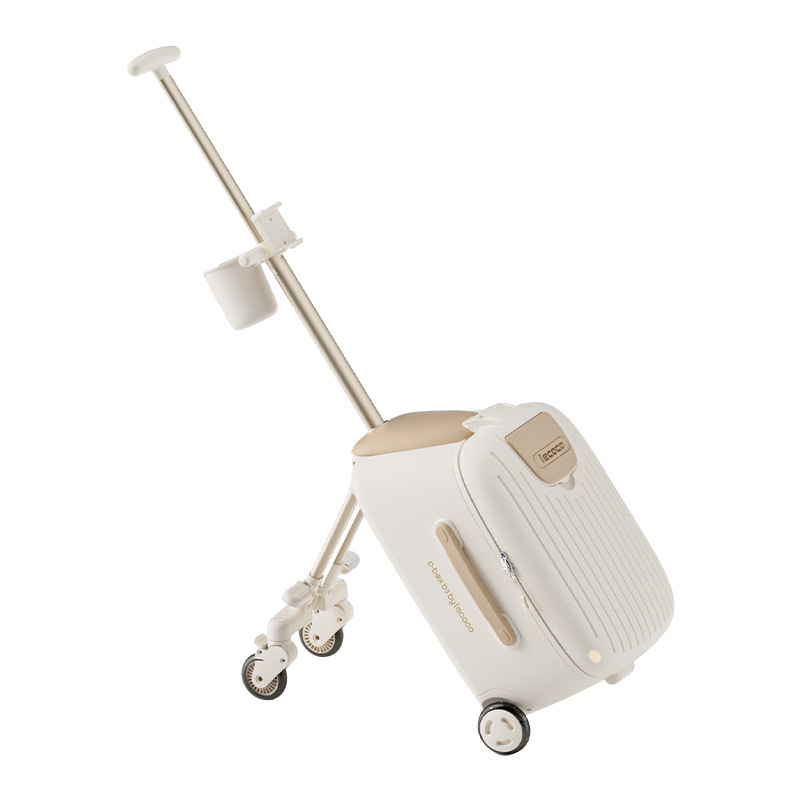 Lecoco Walking Baby Luggage Children's Baby Mountable Suitcase Trolley Case Walking Baby Artifact
