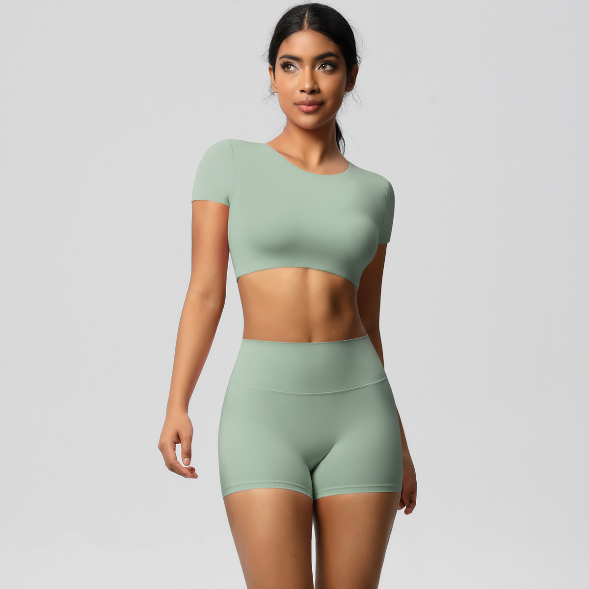 Tight Sanding Yoga Suit Cloud Sense Quick-dry Fitness Clothing Outdoor Leisure Running Sports Suit Women