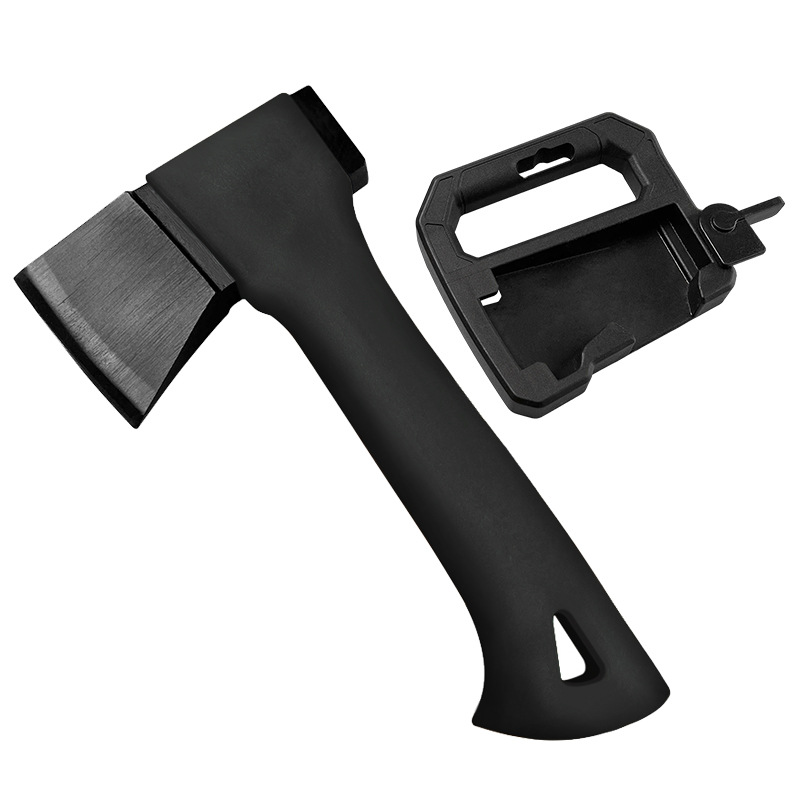 9inch Multi-Functional Camping Hatchet, Outdoor Firewood Splitting Axe, Portable Small Axe With Nylon Handle, Multi-Purpose Axe
